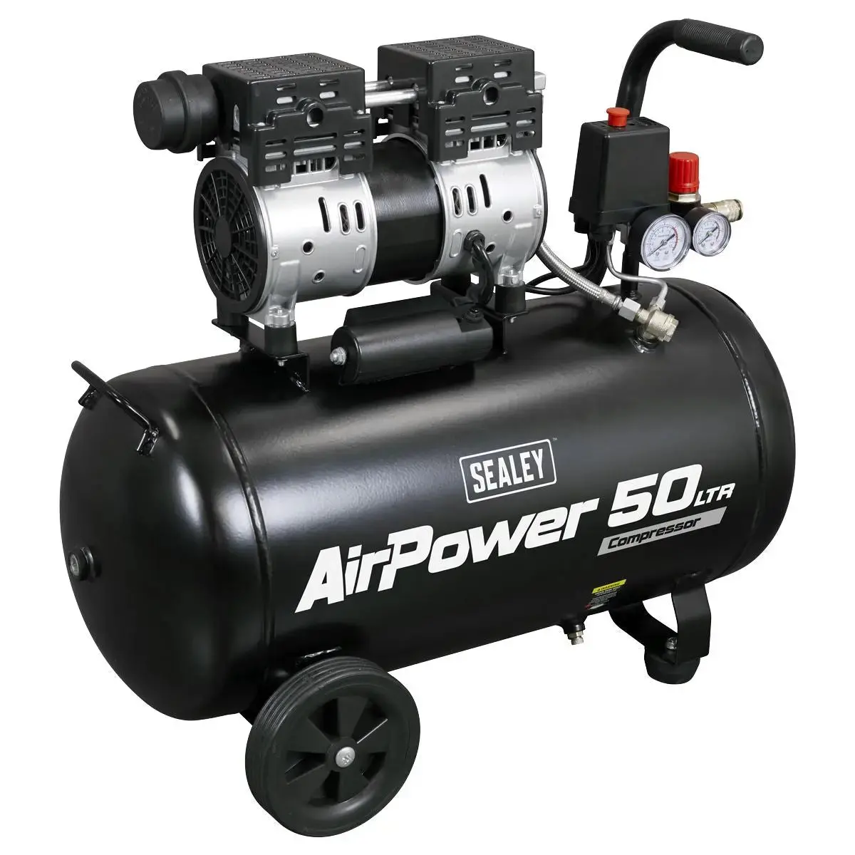 Sealey 50L Low Noise Oil Free Direct Drive Air Compressor 1Hp 1