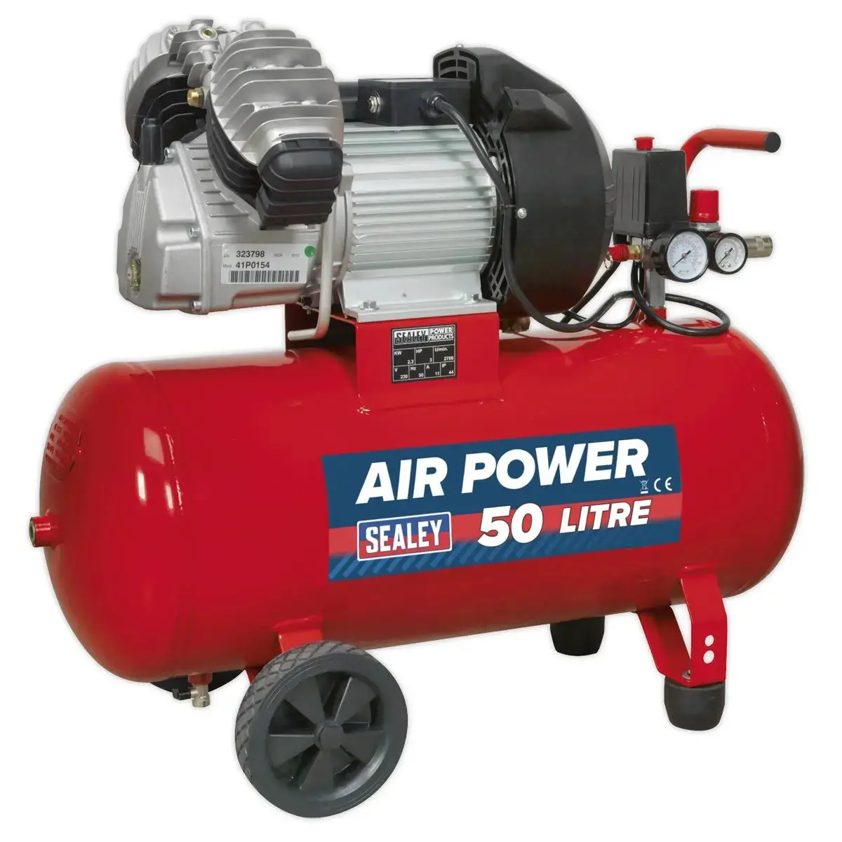 Sealey 50L V-Twin Direct Drive Air Compressor 3Hp 2