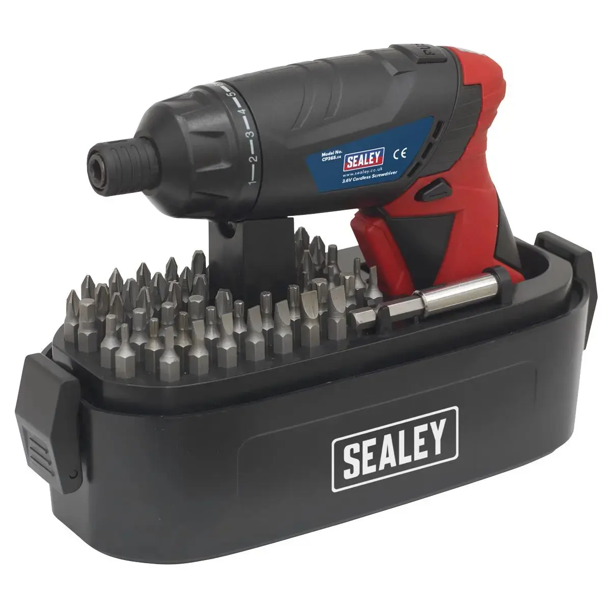 Sealey 53 Piece Cordless Screwdriver Set 3.6V Lithium-Ion 1