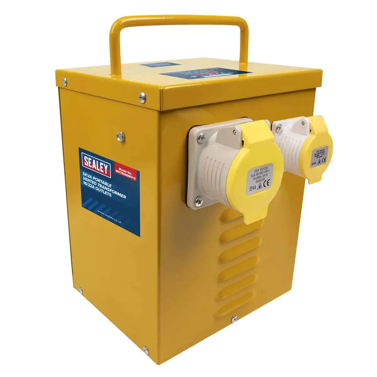 Sealey 5Kva Portable Vented Transformer 16/32A Outlets 1