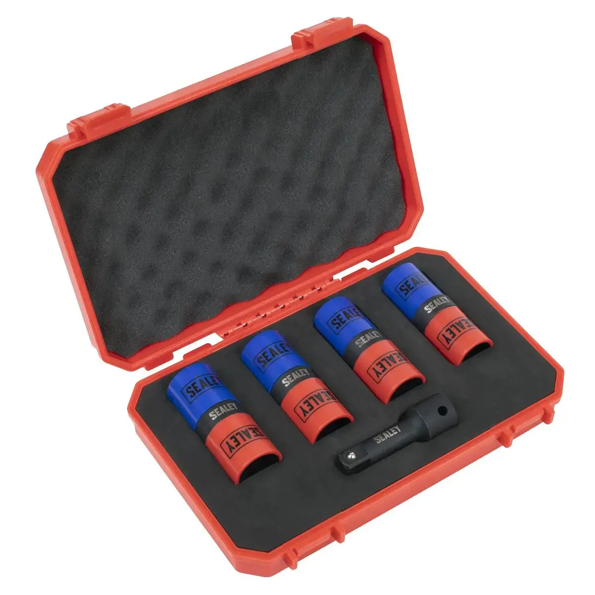 Sealey 5Pc Double Ended Impact Socket Set 1/2"Sq Drive Alloy Wheel 18.5 X 19.5, 19 X 21, 21 X 21.5, 22 X 22.5Mm 1