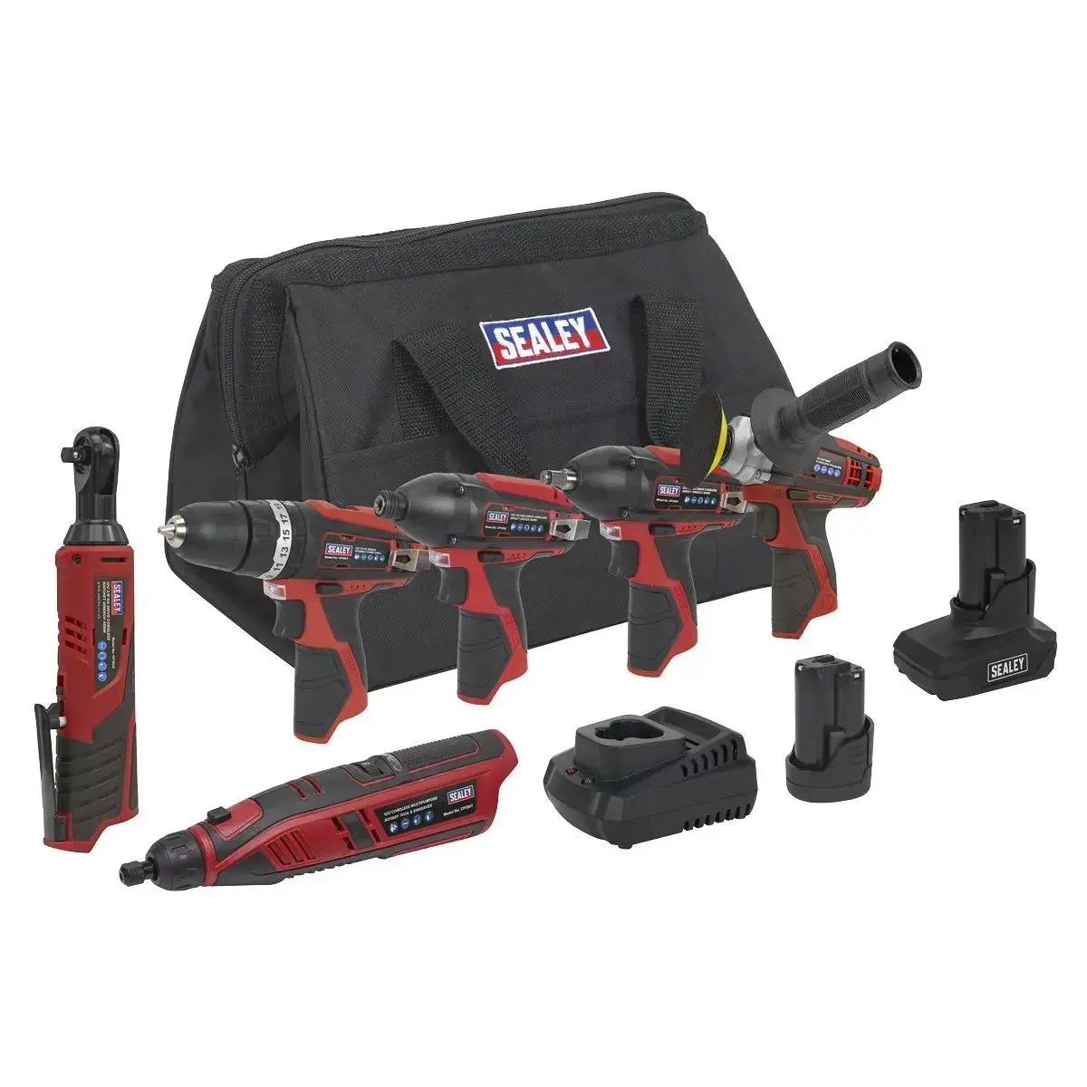 Sealey 6 X 12V Sv12 Series Cordless Power Tool Combo Kit 1