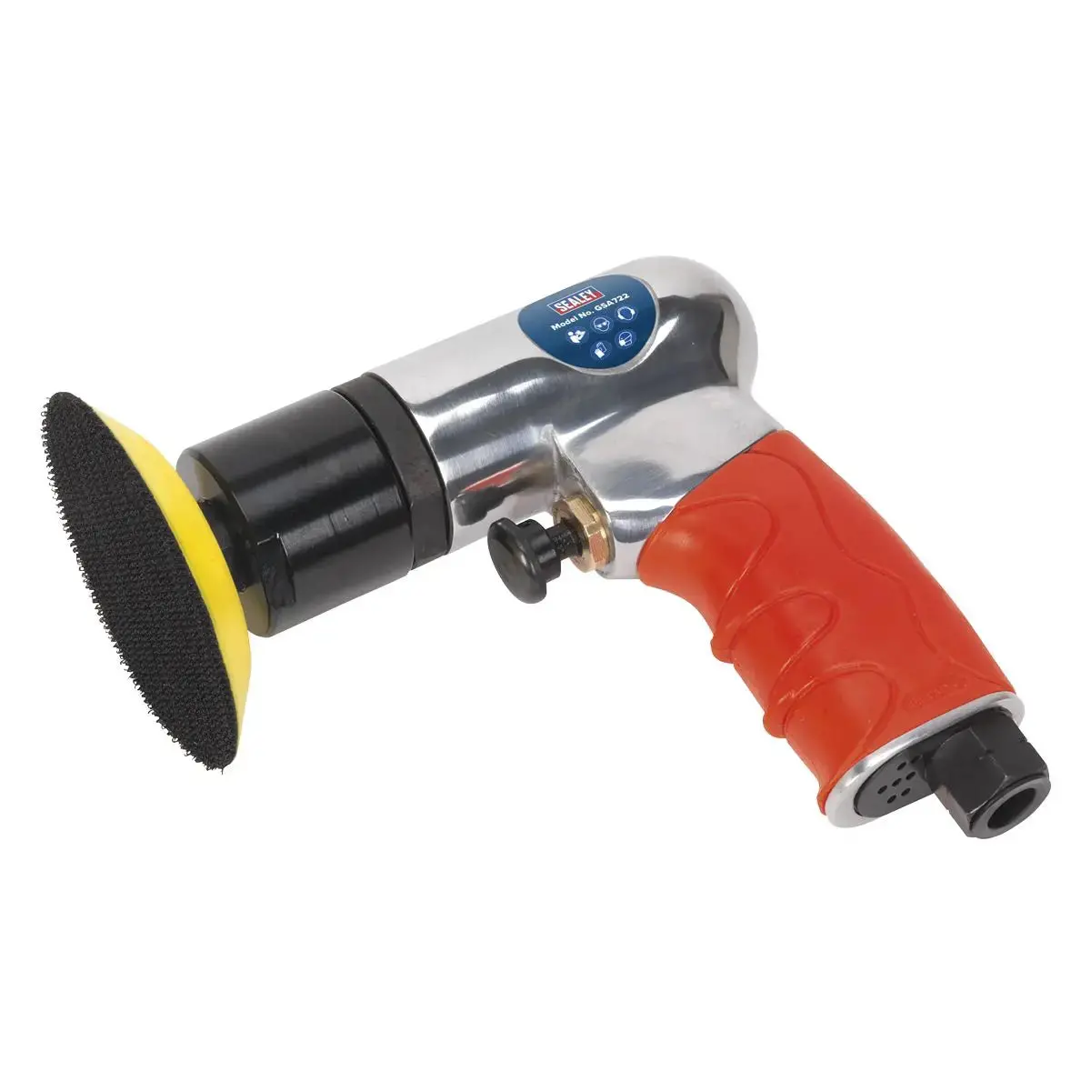 Sealey 75Mm Mini Air Polisher 1/4" Bsp Hook & Loop Buffing Polishing 1