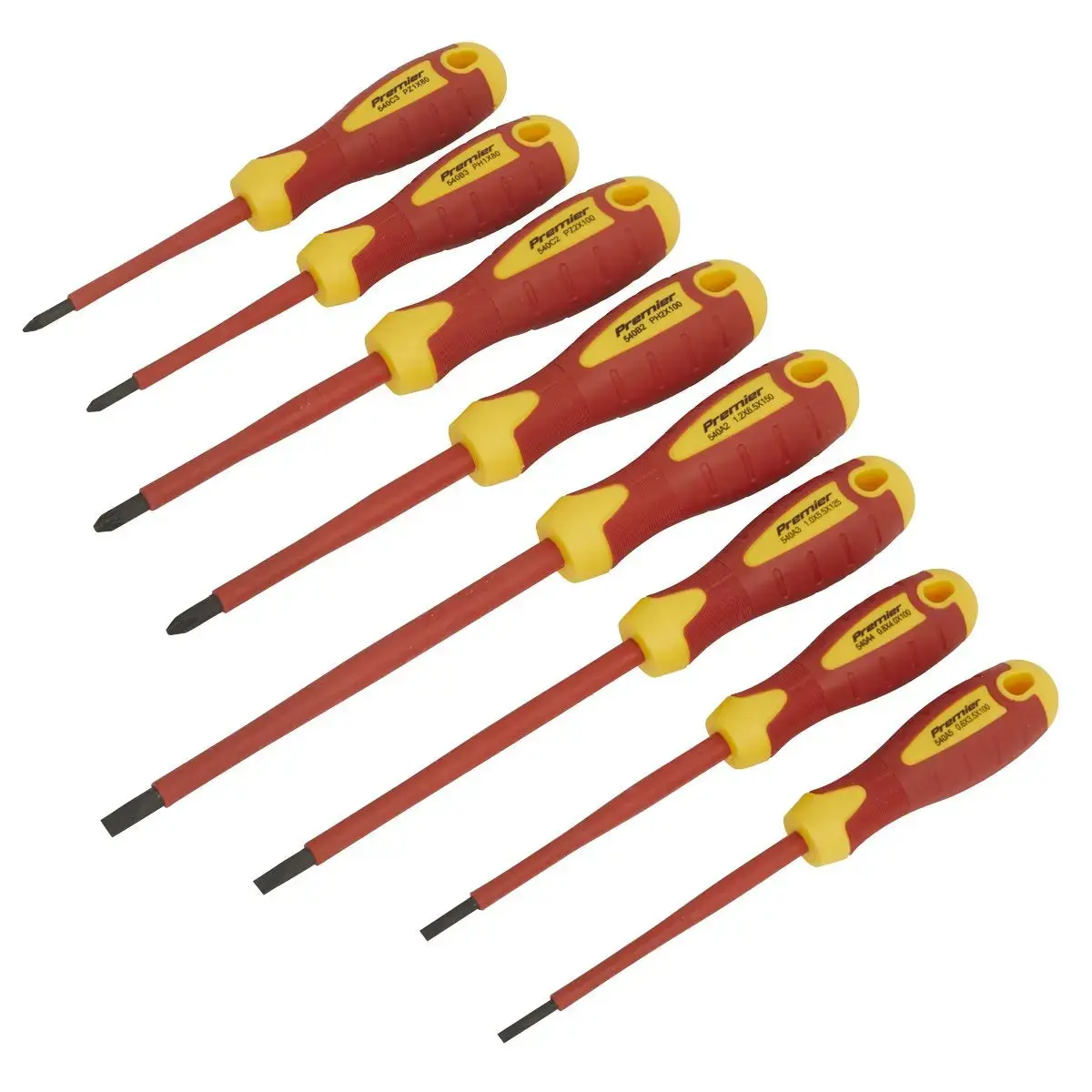 Sealey 8 Piece Vde Approved Screwdriver Set 1000V Slotted Pozi Phillips 1