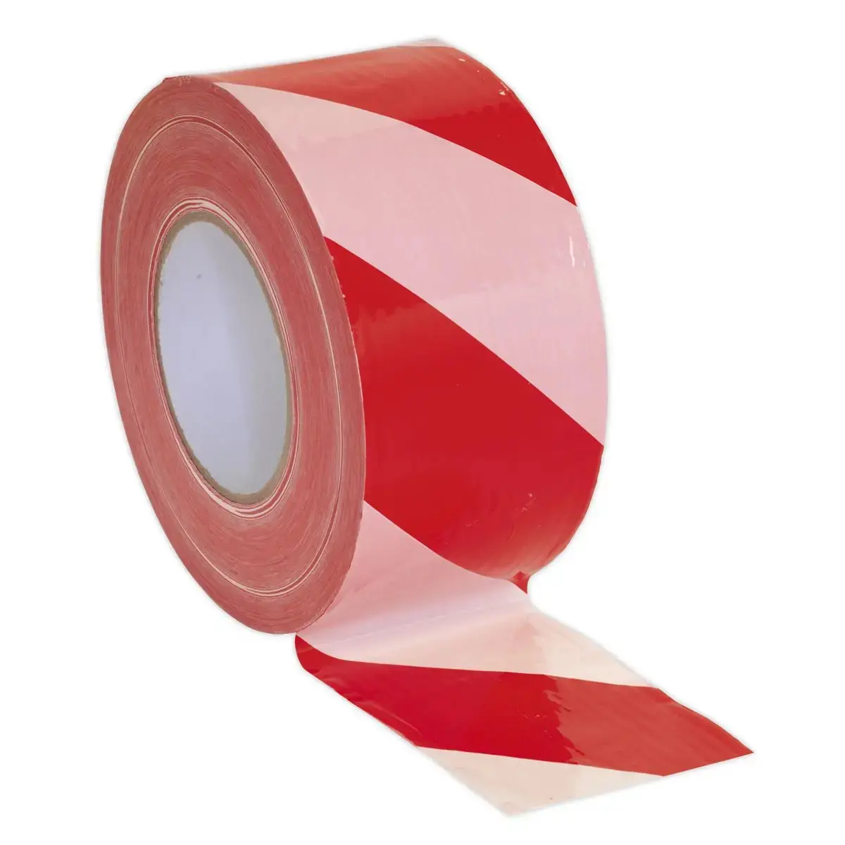 Sealey 80Mm X 100M Non Adhesive Hazard Barrier Tape Red & White 1