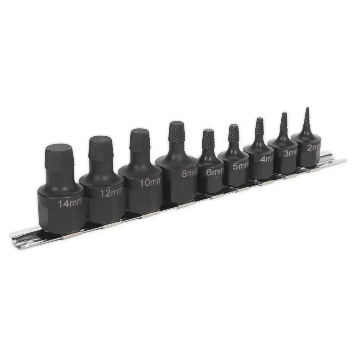 Sealey 9 Piece 2-14Mm Stud Extractor Set Socket Set 3/8" & 1/2" Drive 1