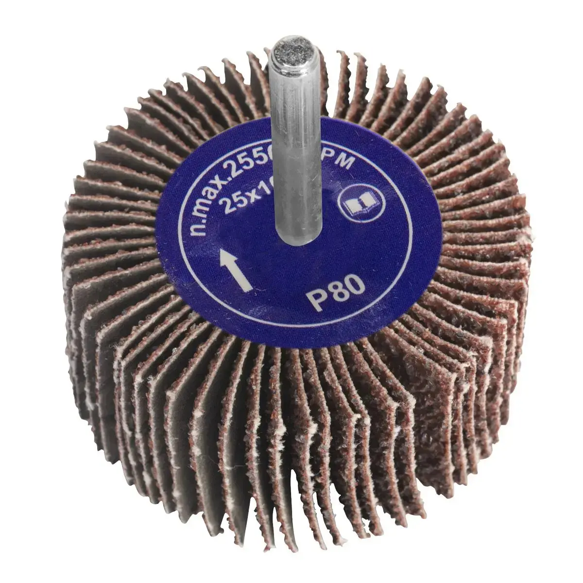 Sealey Abrasive Flap Wheel Ø25 X 10Mm 6Mm Shaft 80Grit 1