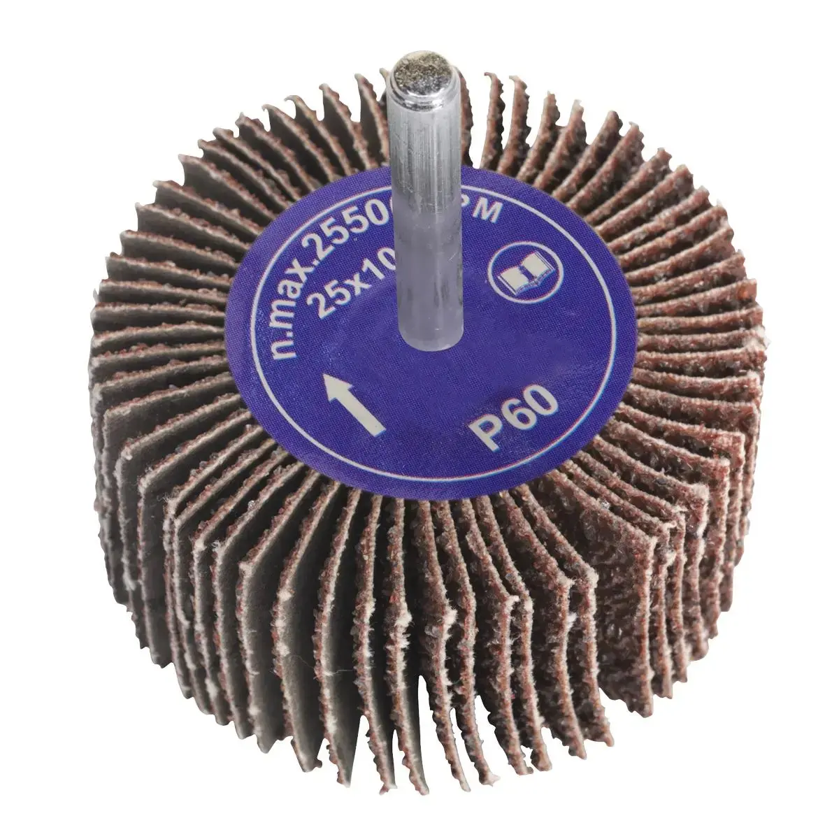 Sealey Abrasive Flap Wheel Ø25 X 10Mm Ø6mm Shaft 60Grit 1