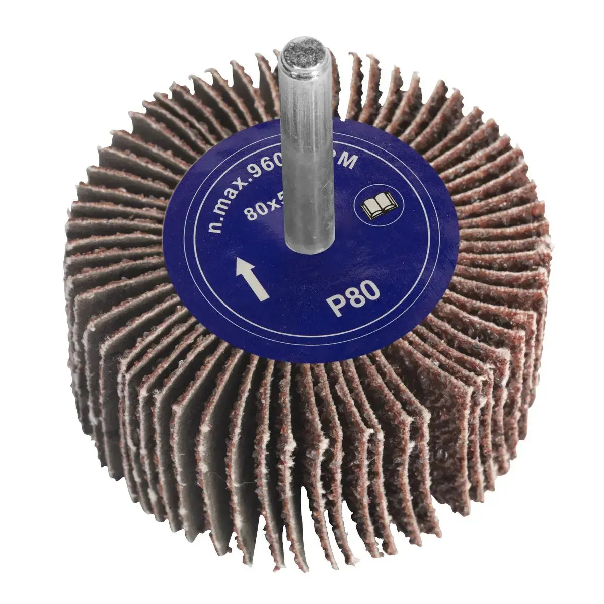 Sealey Abrasive Flap Wheel Ø80 X 50Mm 80Grit 6Mm Shaft 1