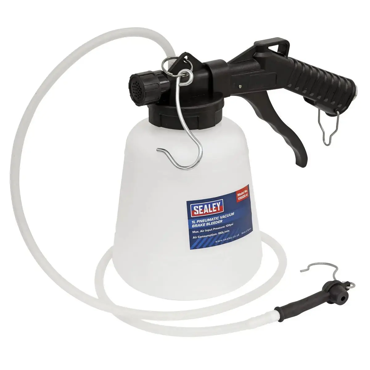 Sealey Air Brake And Clutch Bleeder Vacuum Type 1 Litre 1/4" Bsp 1