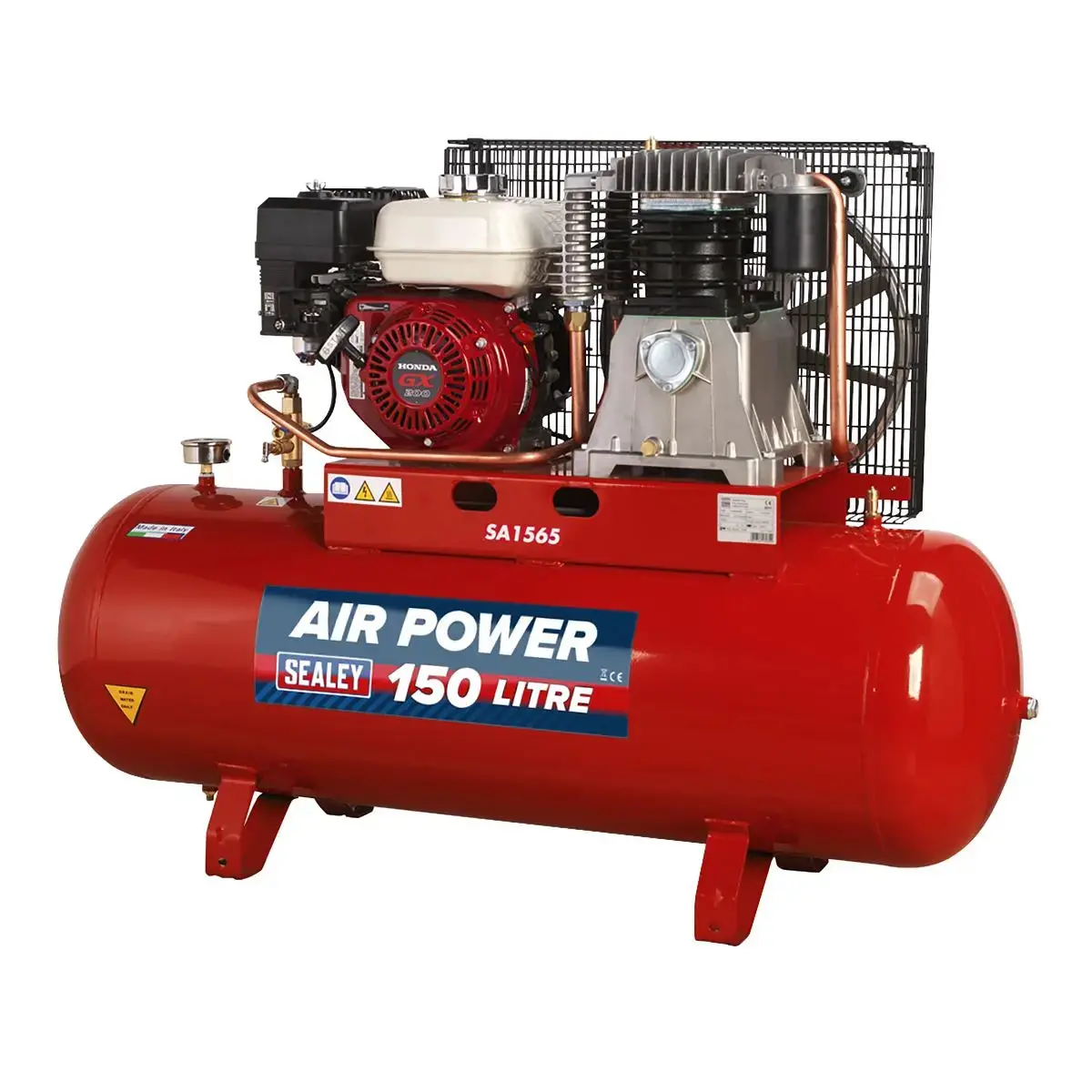 Sealey Air Compressor 150L Belt Drive Petrol Engine 6.5Hp 1