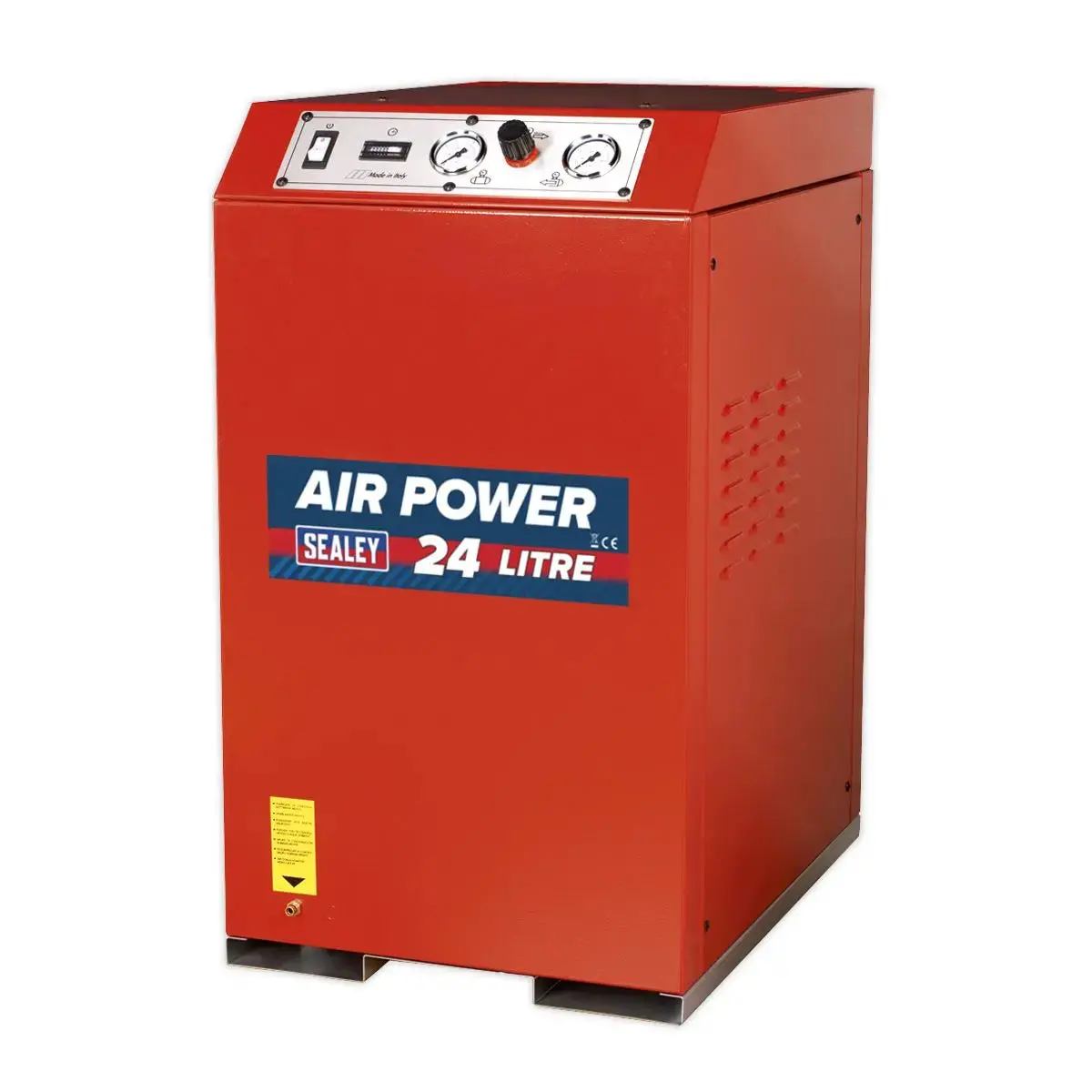 Sealey Air Compressor 24L V-Twin Direct Drive 2.5Hp Cabinet Low Noise 1
