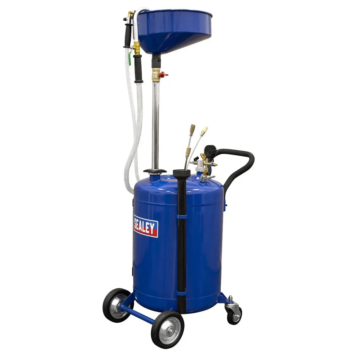 Sealey Air Discharge Mobile Oil Drainer With Probes 90L 1
