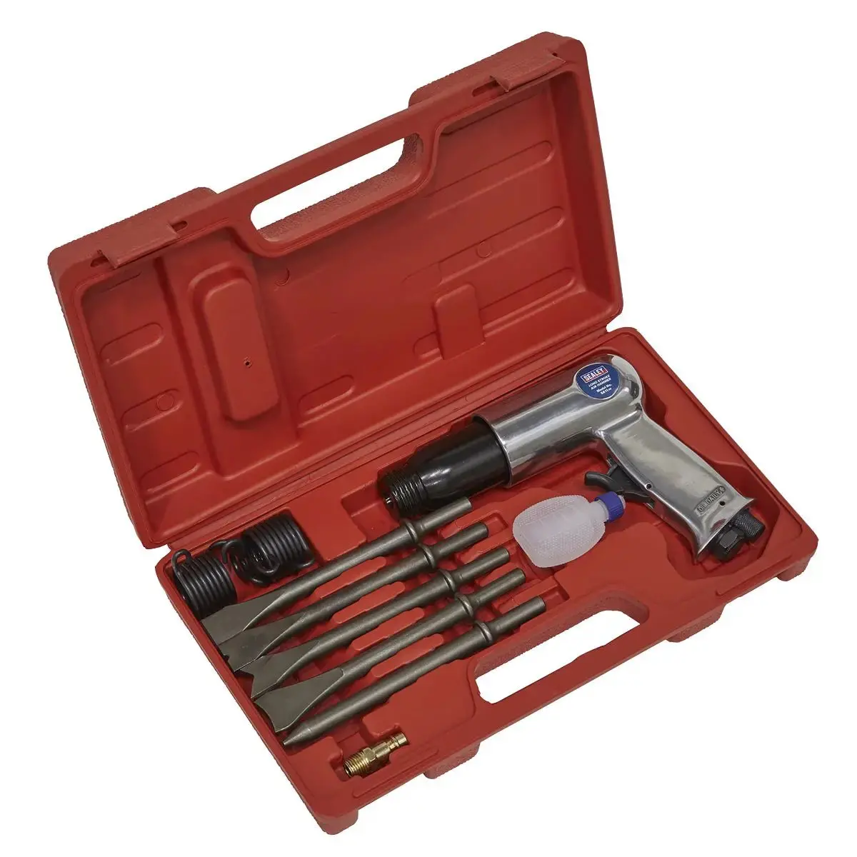 Sealey Air Hammer With Chisels Long Stroke Air Tool Workshop Garage 1