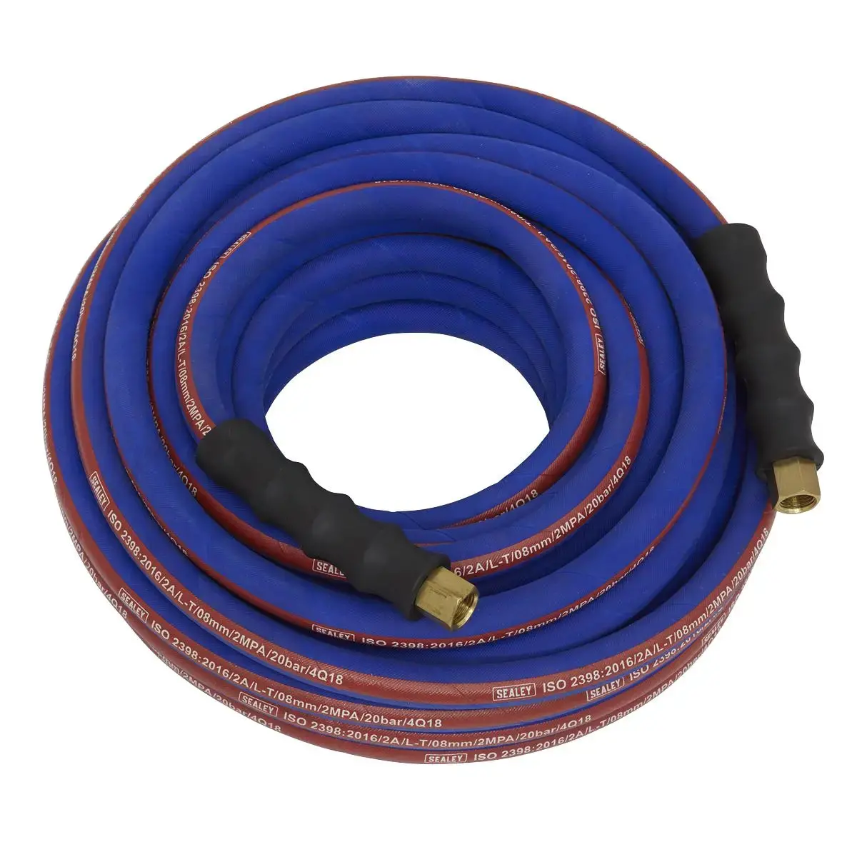 Sealey Air Hose 15M X Ø8mm With 1/4"Bsp Unions Extra-Heavy-Duty 1