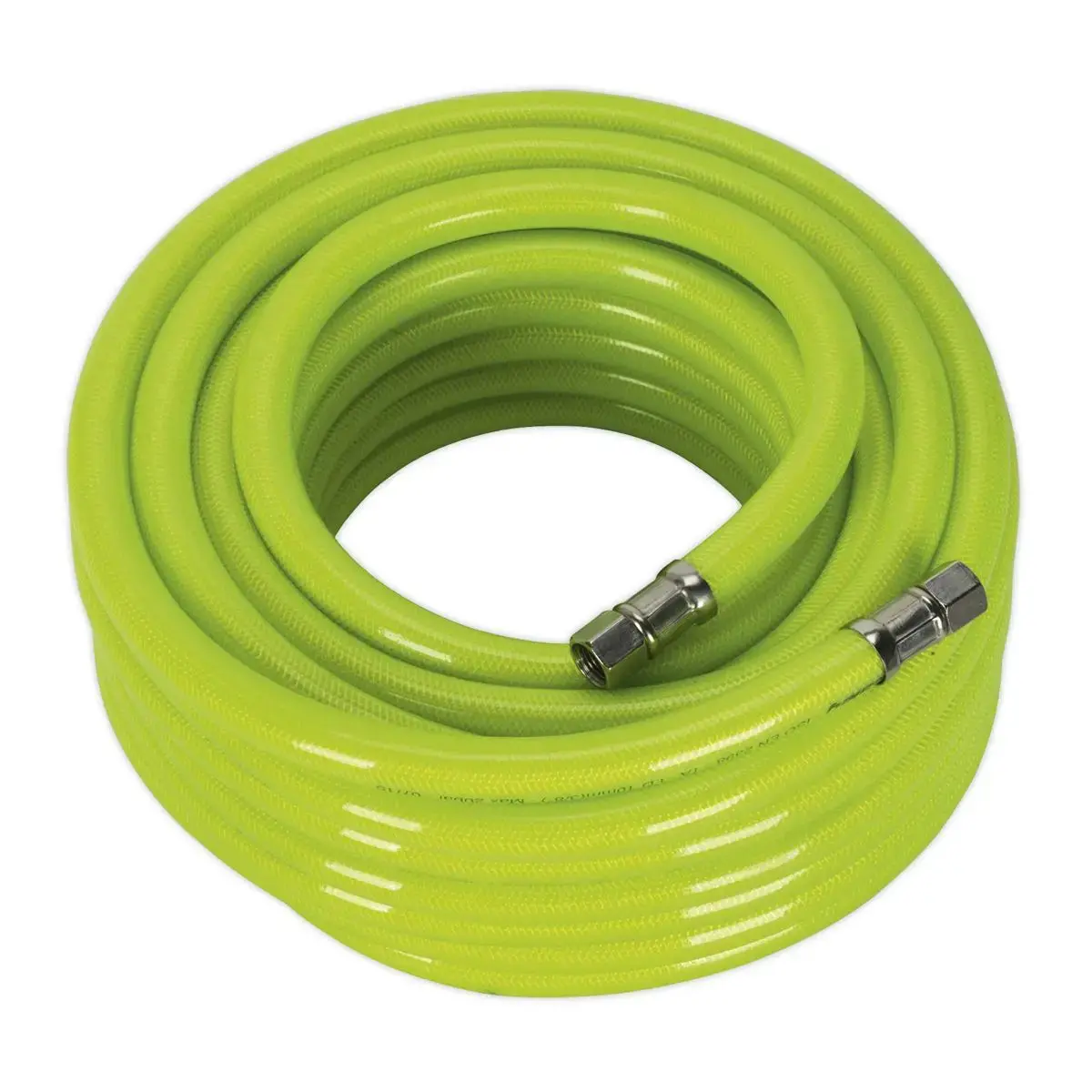 Sealey Air Hose High-Visibility 15M X Ø10mm With 1/4"Bsp Unions 1