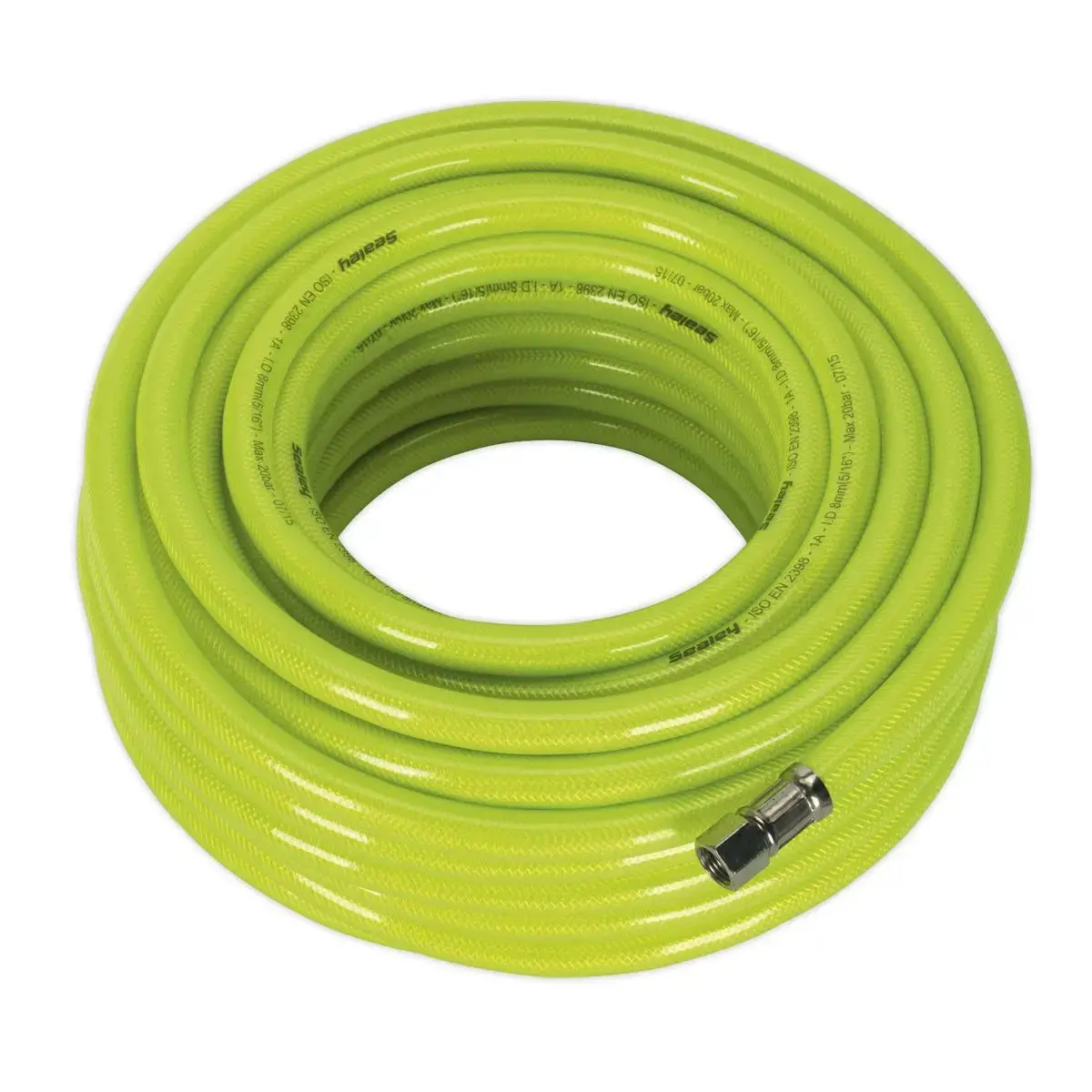 Sealey Air Hose High-Visibility 20M X Ø8mm With 1/4"Bsp Unions 1