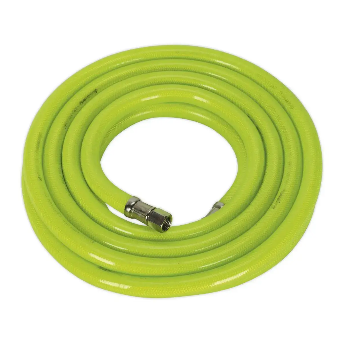 Sealey Air Hose High-Visibility 5M X Ø10mm With 1/4"Bsp Unions 1