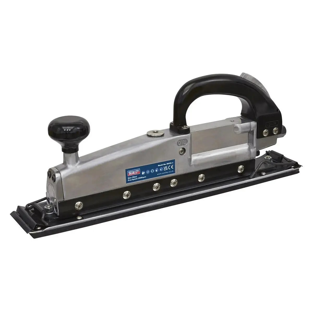 Sealey Air Long Bed Sander 400 X 70Mm Twin Piston In-Line 1