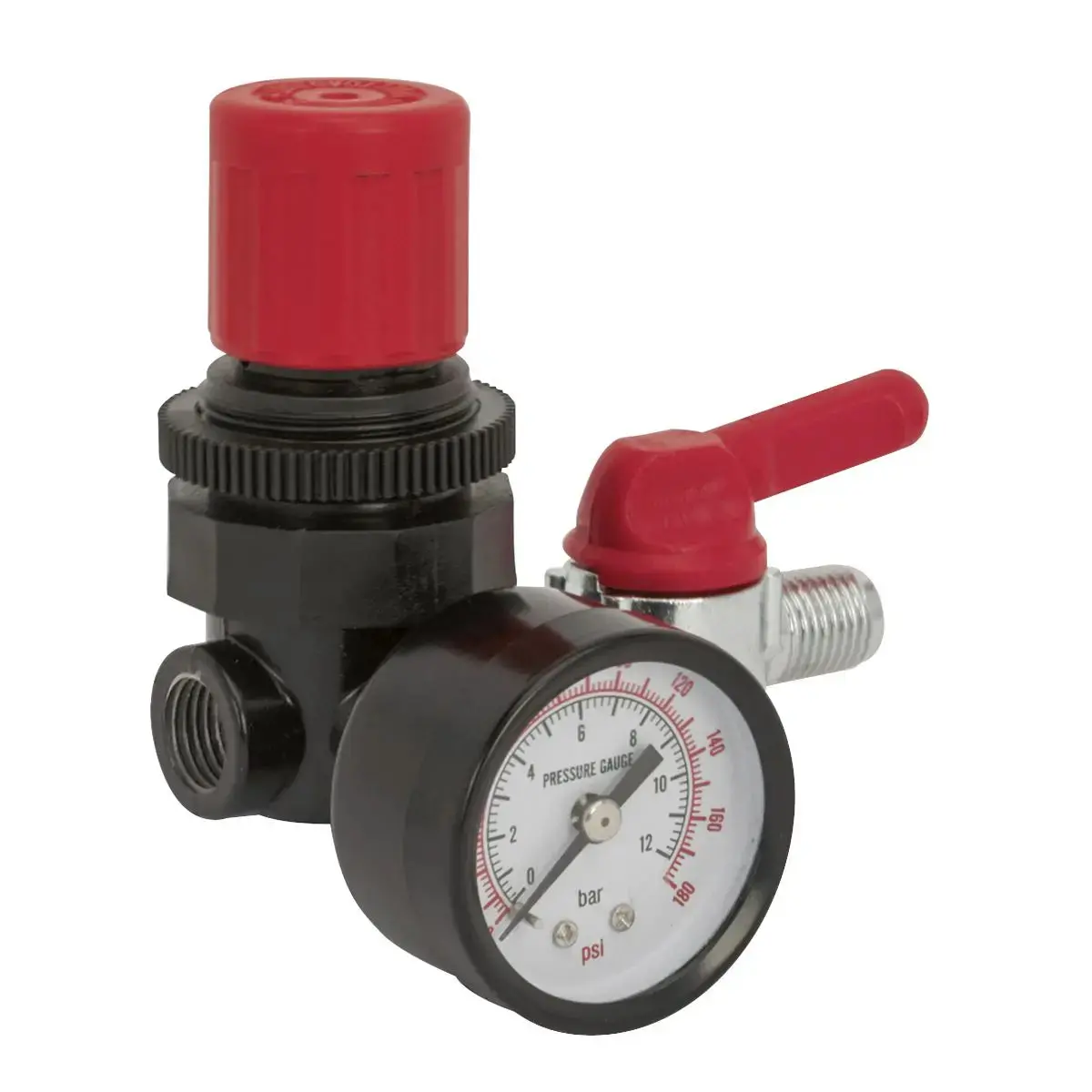 Sealey Air Regulator 1/4"Bsp Female - 1/4"Bsp Male 1
