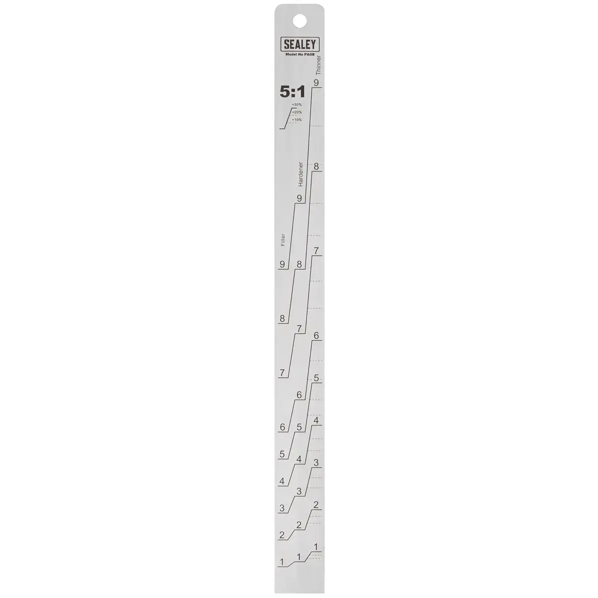 Sealey Aluminium Paint Measuring Stick 5:1/5:3 1