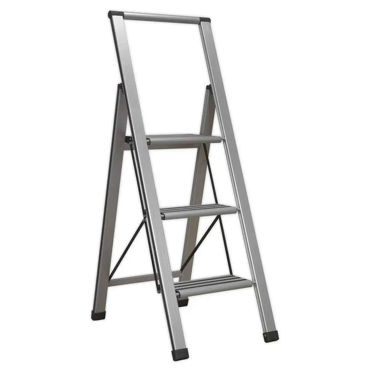 Sealey Aluminium Professional Folding Step Ladder 3-Step 150Kg Capacity 1