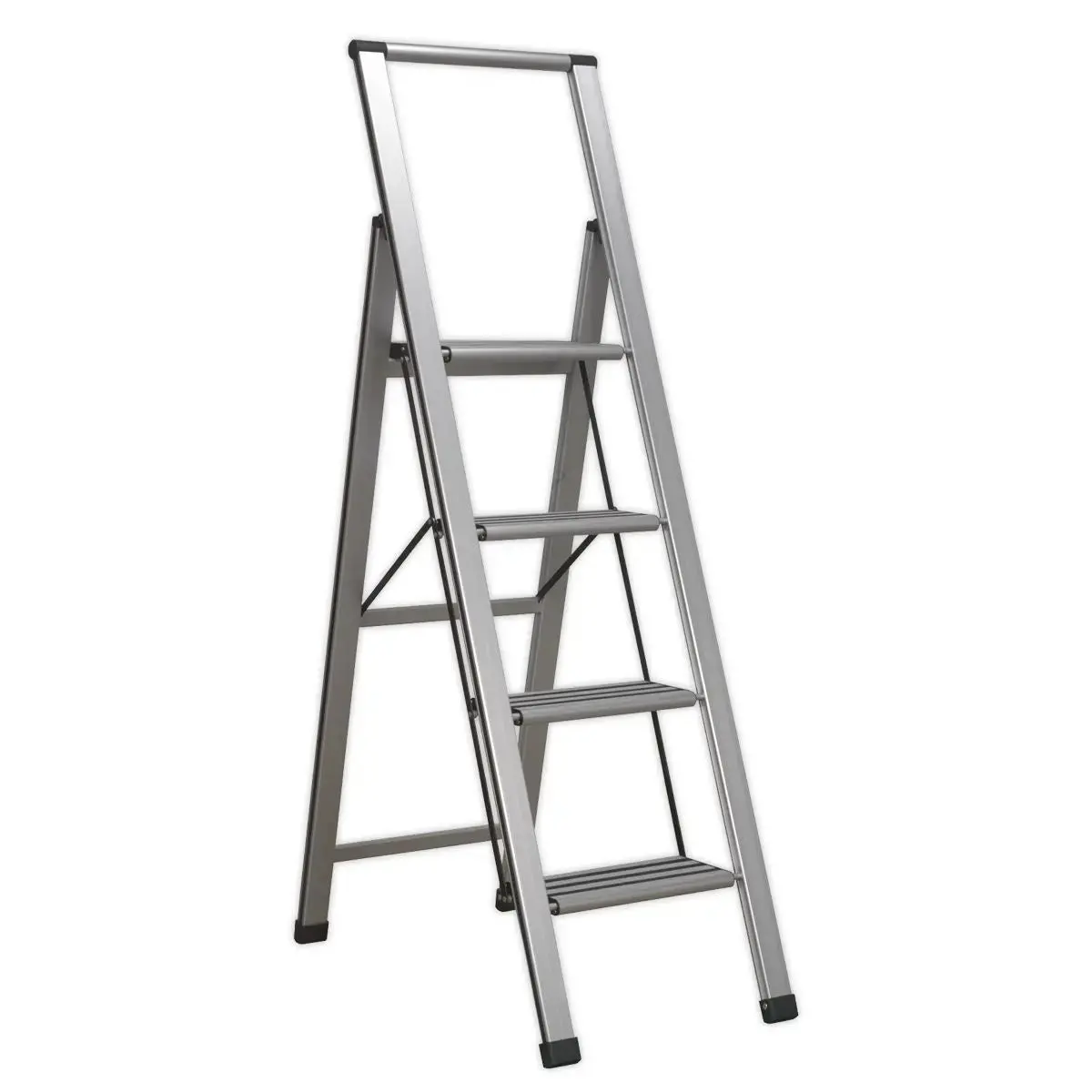 Sealey Aluminium Professional Folding Step Ladder 4-Step 150Kg Capacity 1