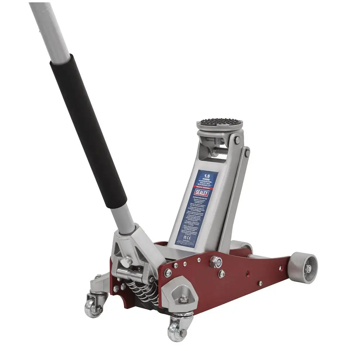 Sealey Aluminium/Steel Trolley Jack With Rocket Lift 1.5 Tonne 1