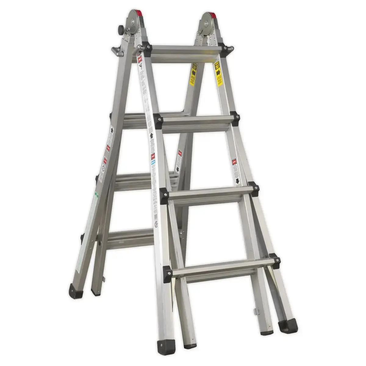 Sealey Aluminium Telescopic Ladder 4-Way En 131 Adjustable Height 1