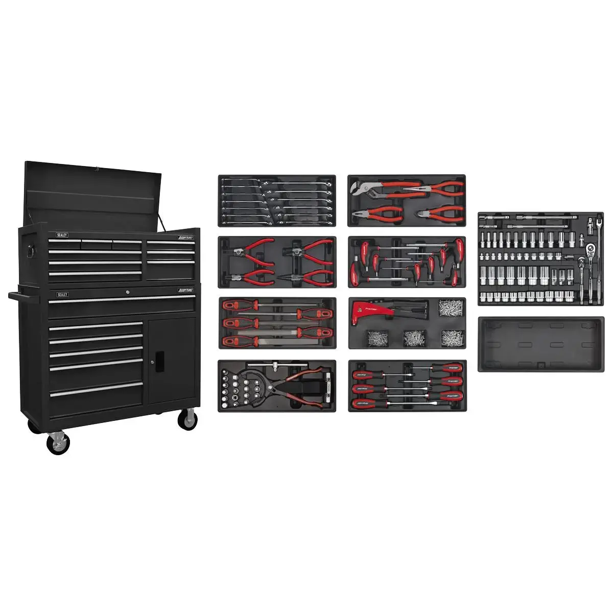 Sealey American Pro American Pro® Tool Chest Combination With 117Pc Tool Kit - Black 1