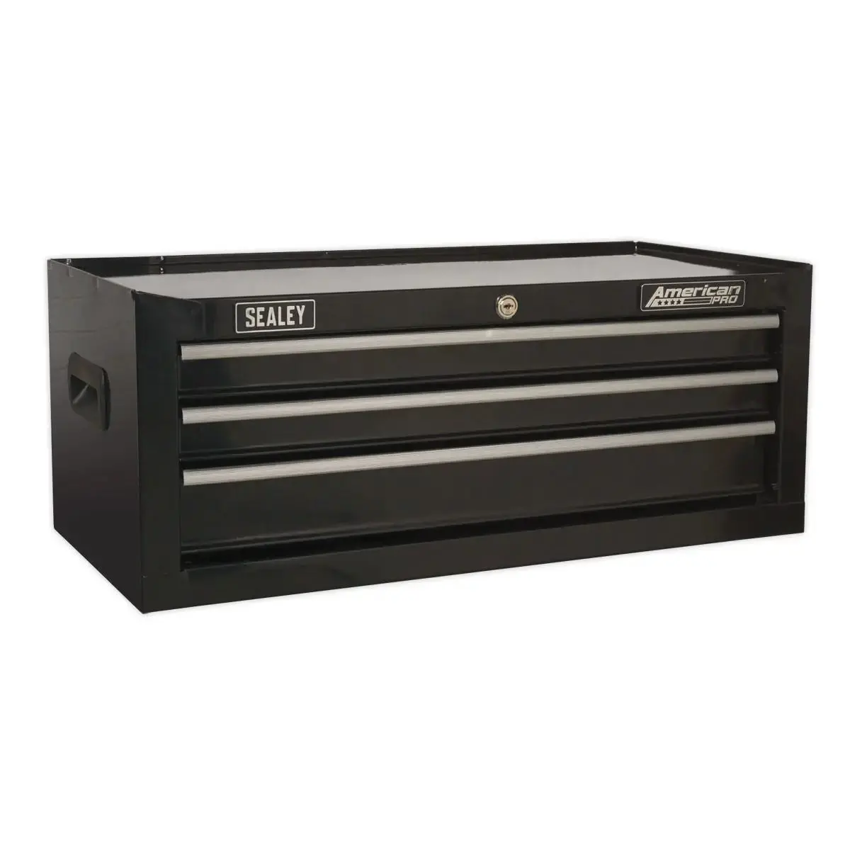 Sealey American Pro Mid-Box Tool Chest 3 Drawer With Ball-Bearing Slides - Black 1