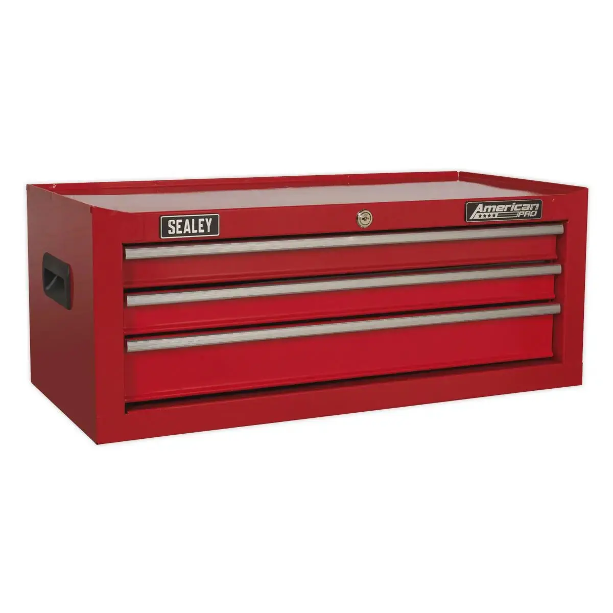 Sealey American Pro Mid-Box Tool Chest 3 Drawer With Ball-Bearing Slides - Red 1