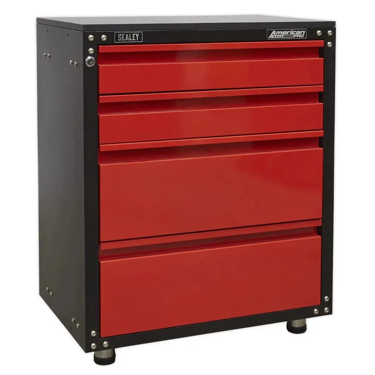 Sealey American Pro Modular 4 Drawer Cabinet With Worktop 665Mm 1