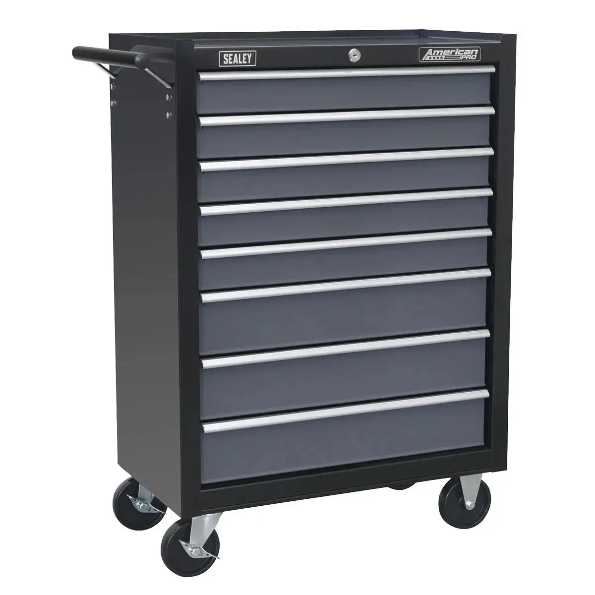 Sealey American Pro Rollcab 8 Drawer With Ball-Bearing Slides - Black/Grey 1