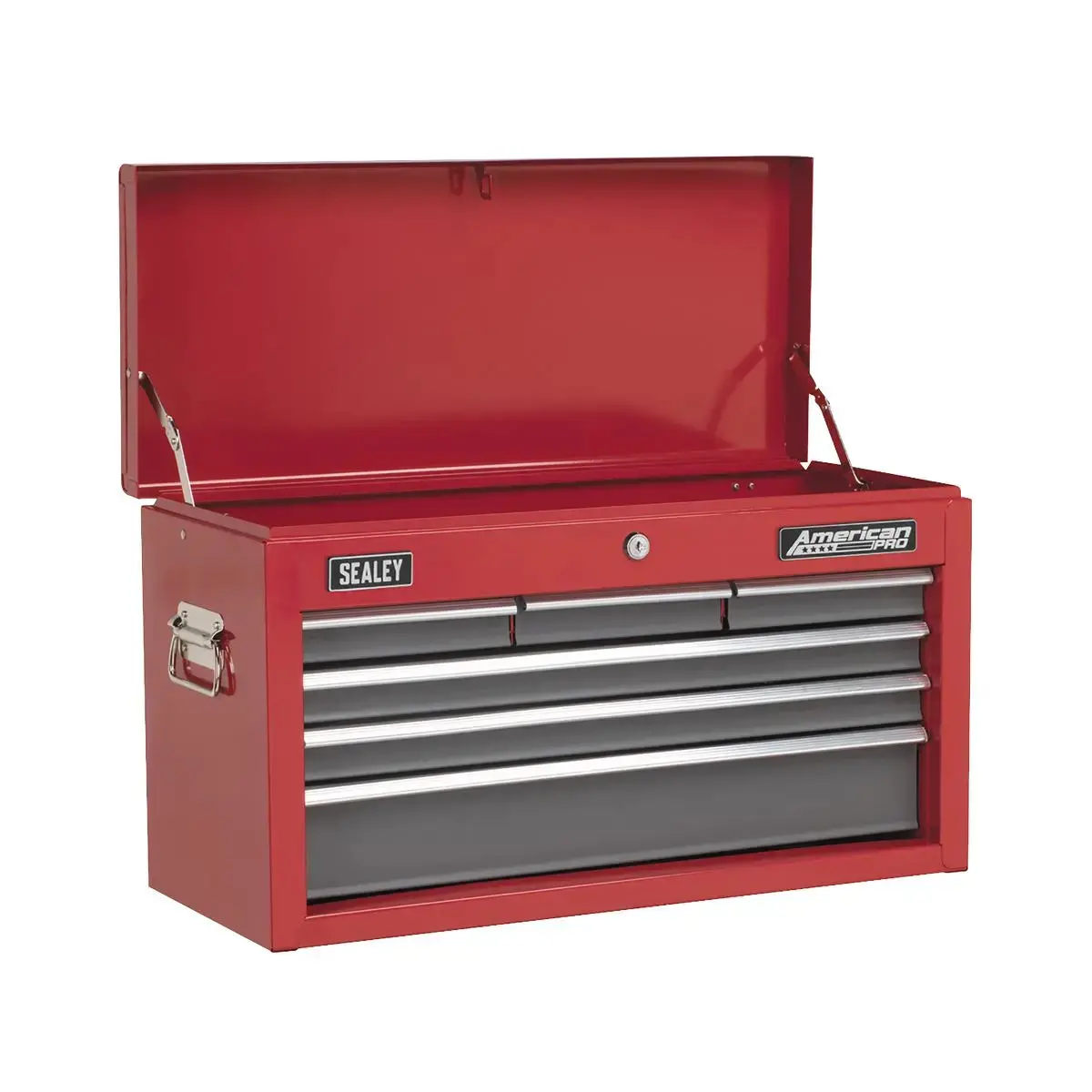 Sealey American Pro Topchest 6 Drawer With Ball-Bearing Slides - Red/Grey 1