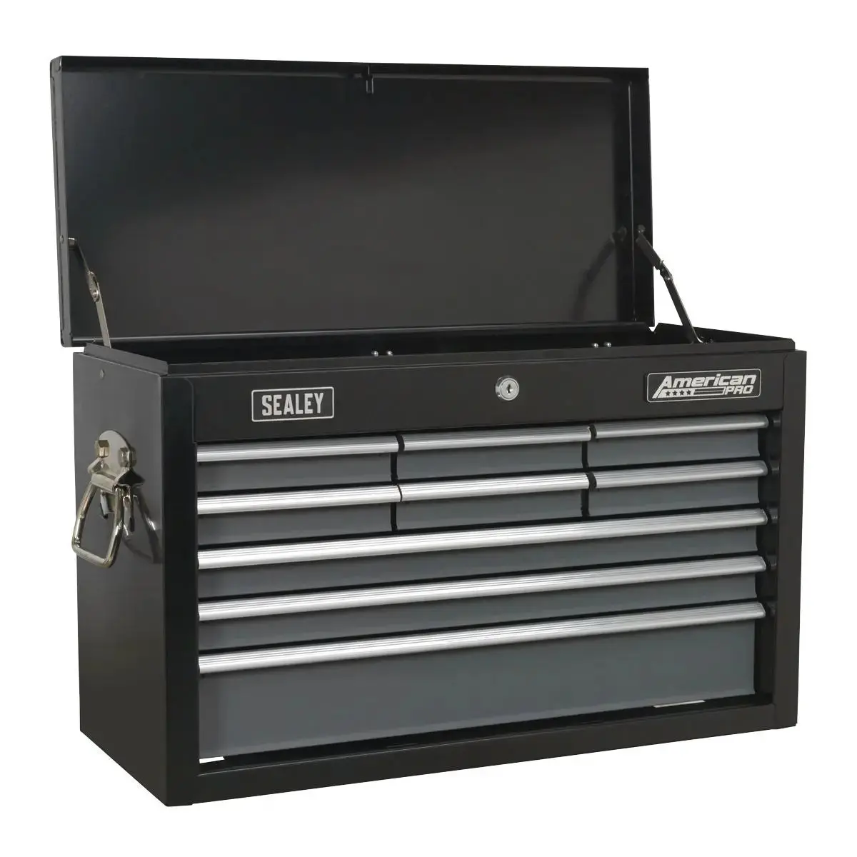 Sealey American Pro Topchest 9 Drawer With Ball-Bearing Slides - Black/Grey 1