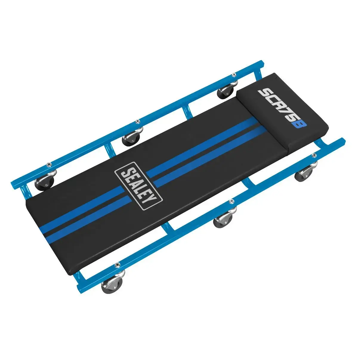 Sealey American-Style Deluxe Creeper With Steel Frame & 6 Wheels 36" - Blue 1