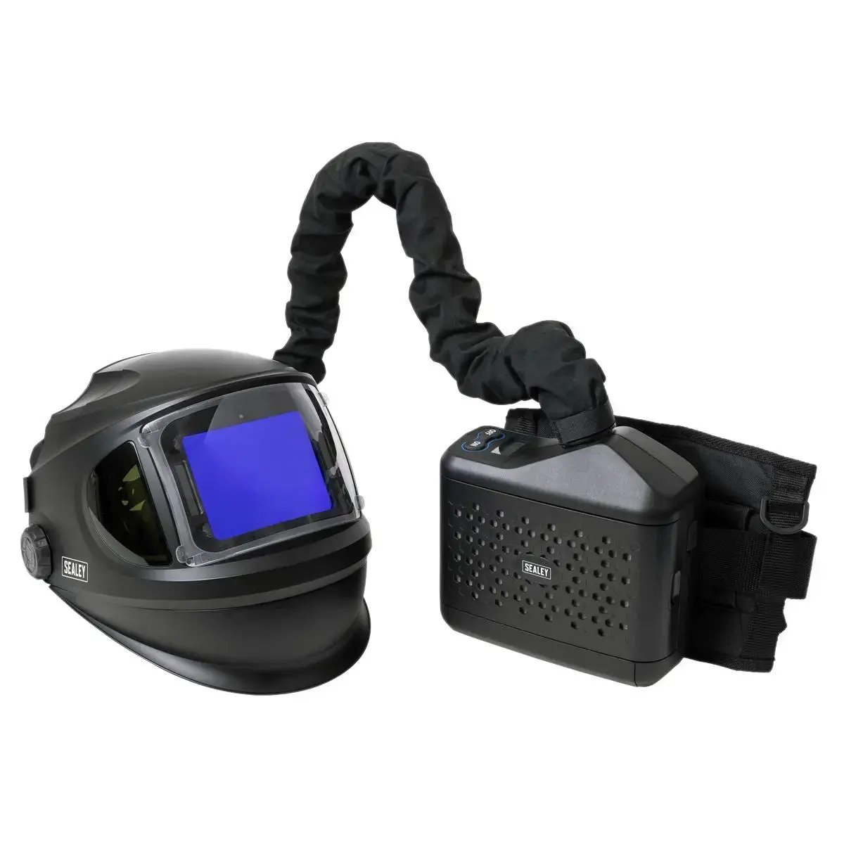 Sealey Auto Darkening Welding Helmet With Th3 Powered Air Purifying Respirator (Papr) 1