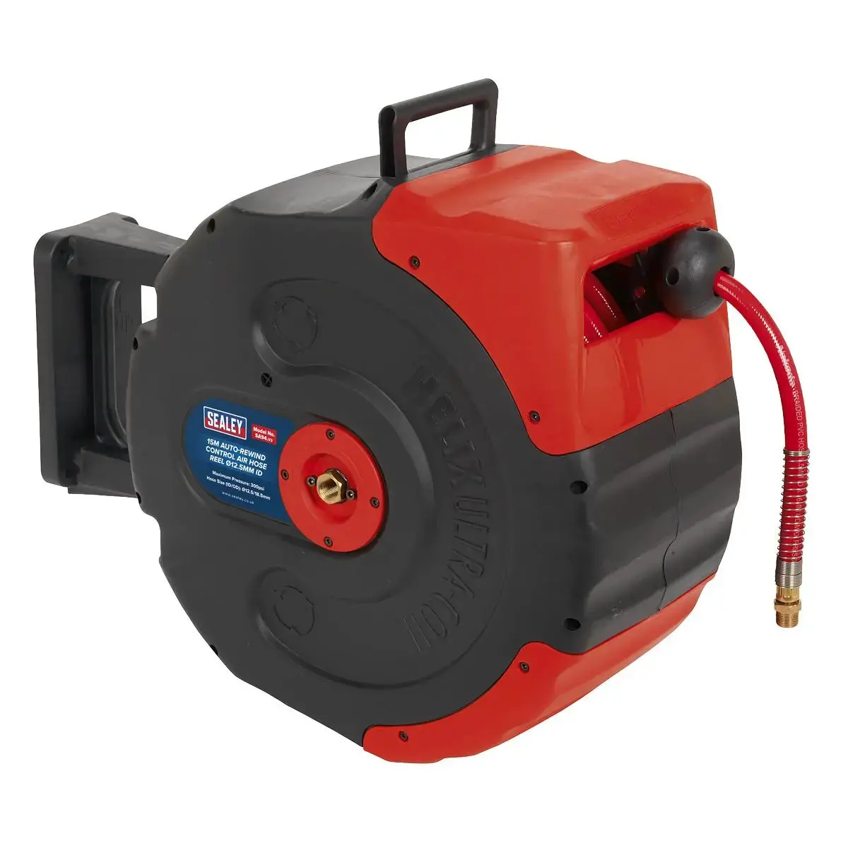 Sealey Auto-Rewind Control Air Hose Reel 15M Ø12.5Mm Id 1