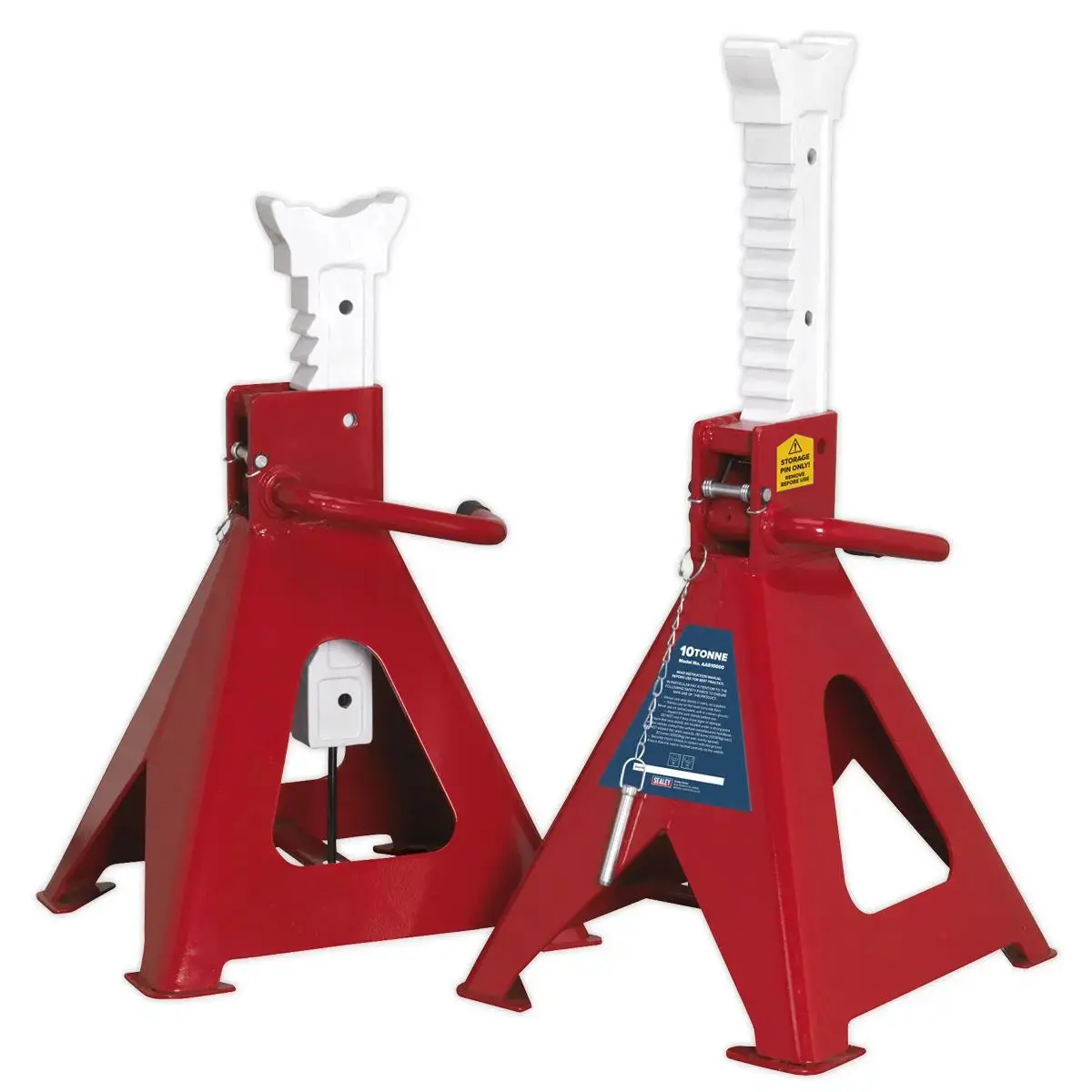 Sealey Auto Rise Ratchet Axle Stands (Pair) 10 Tonne Capacity Per Stand 1