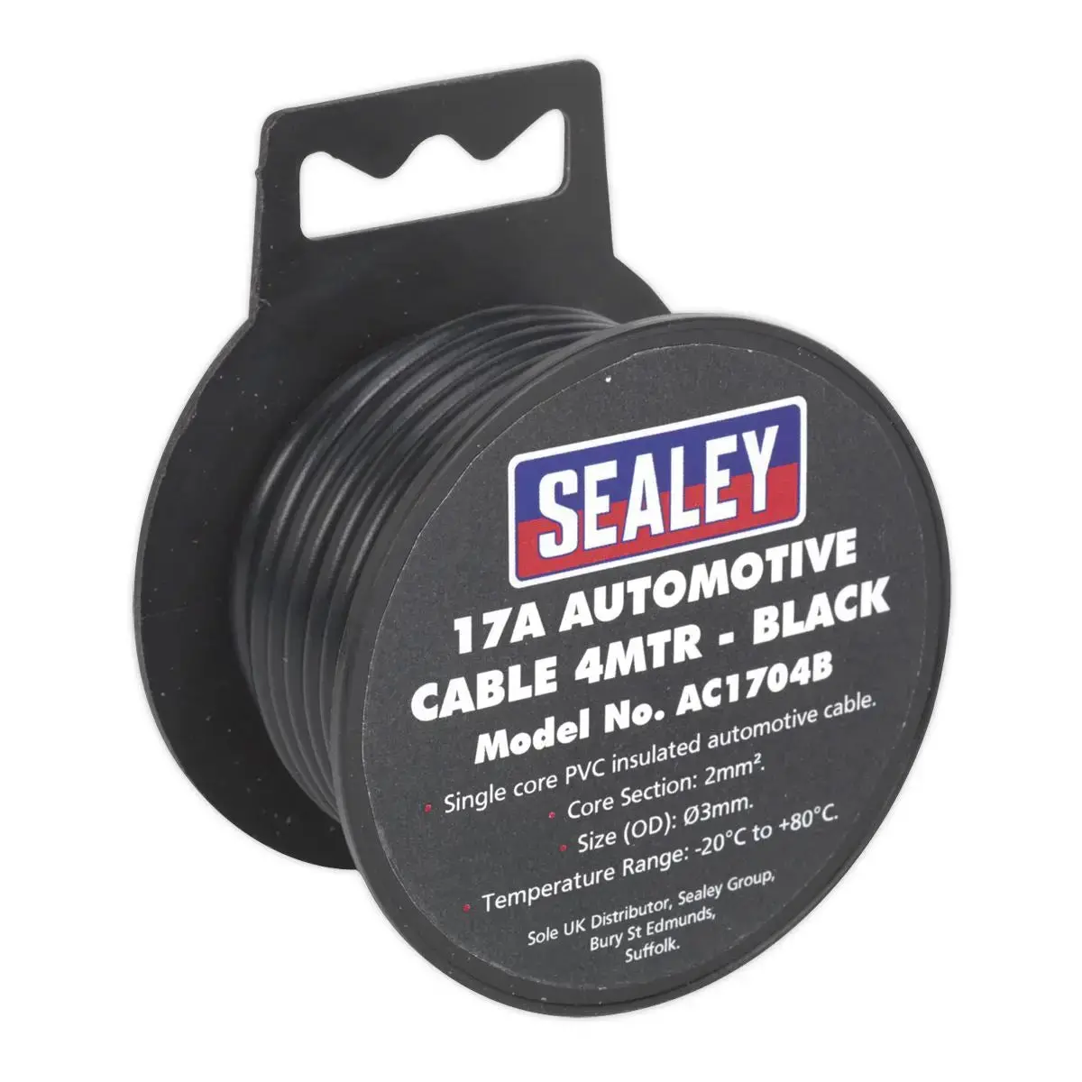 Sealey Automotive Cable Thick Wall 17A 4M Black 1