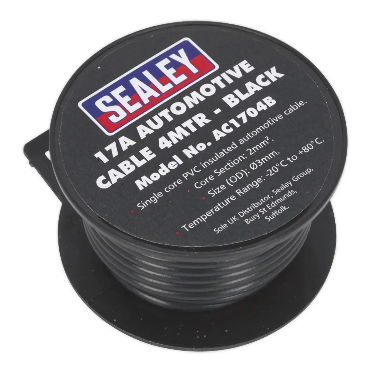 Sealey Automotive Cable Thick Wall 17A 4M Black 2