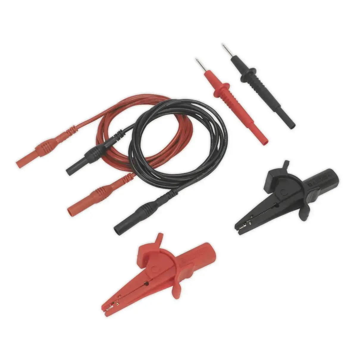 Sealey Automotive Test Lead & Crocodile Clip Set 6Pc 1