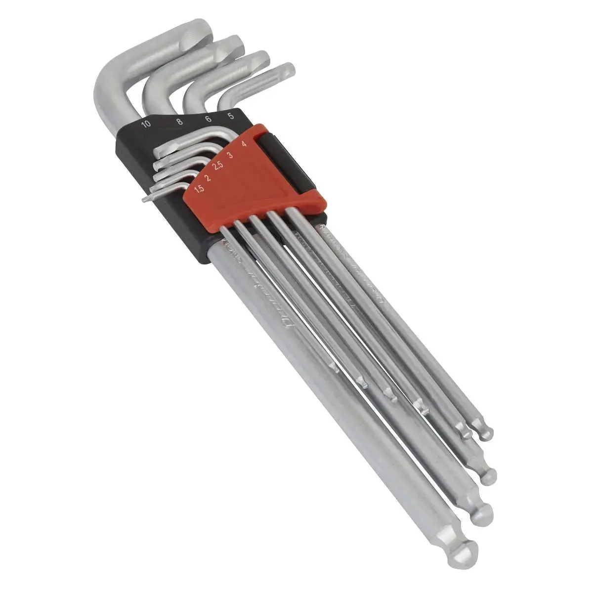 Sealey Ball End Hex Key Set Lock On 9 Piece 1.5Mm-10Mm Metric Premier 1