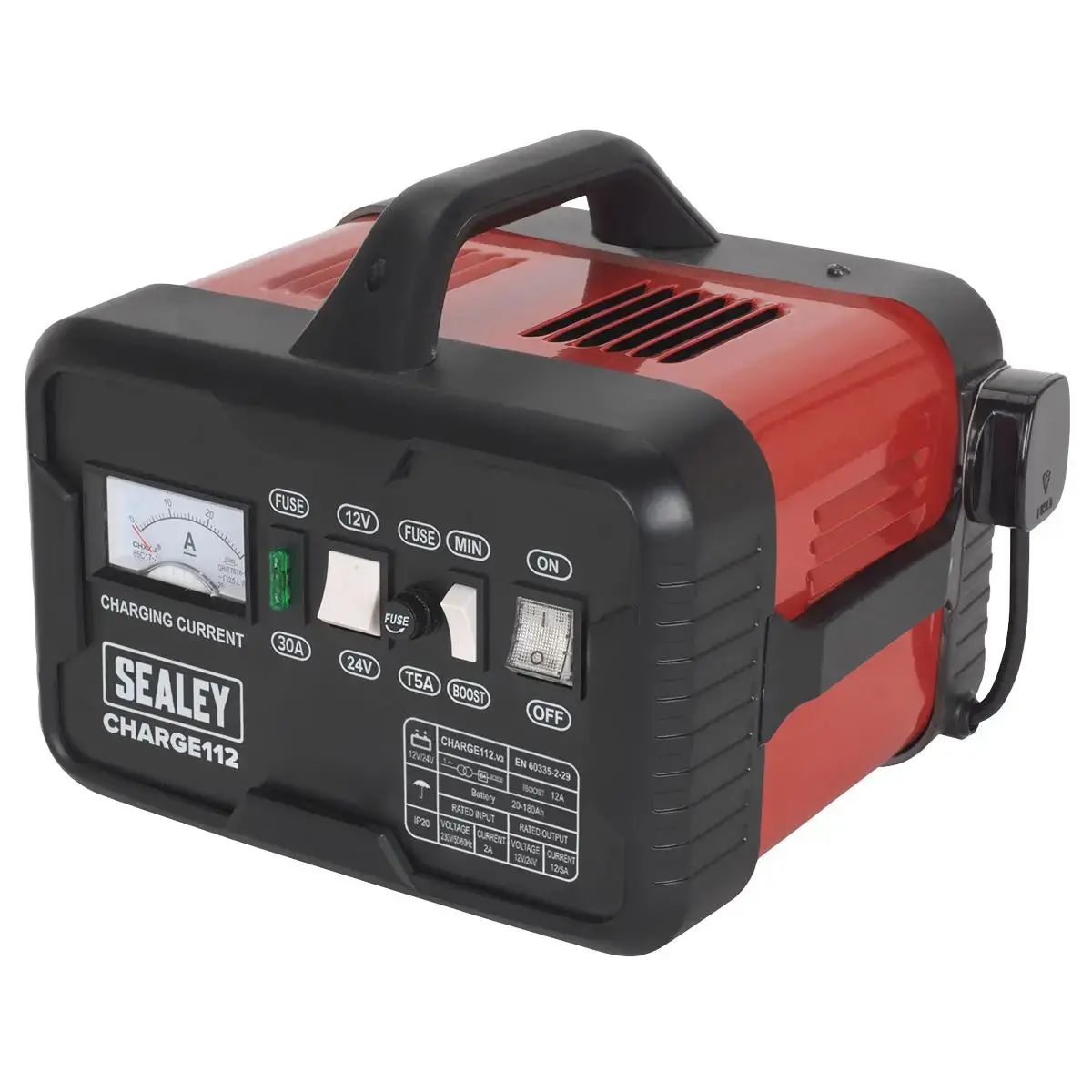 Sealey Battery Charger 16A 12/24V 230V 1
