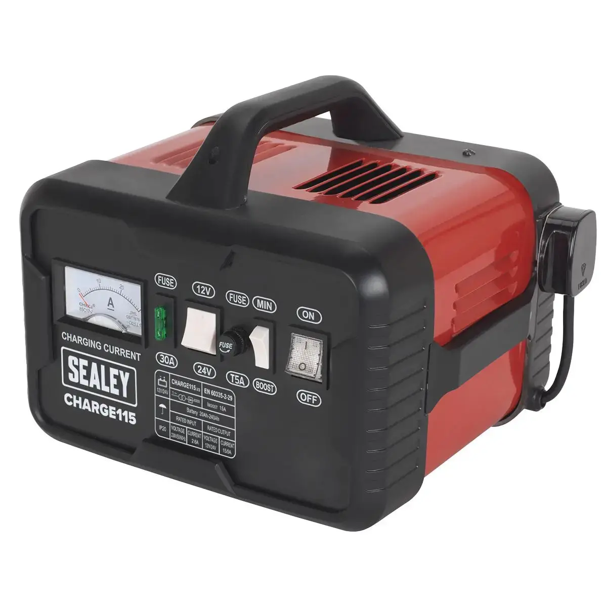 Sealey Battery Charger 19A 12V/24V 230V 1