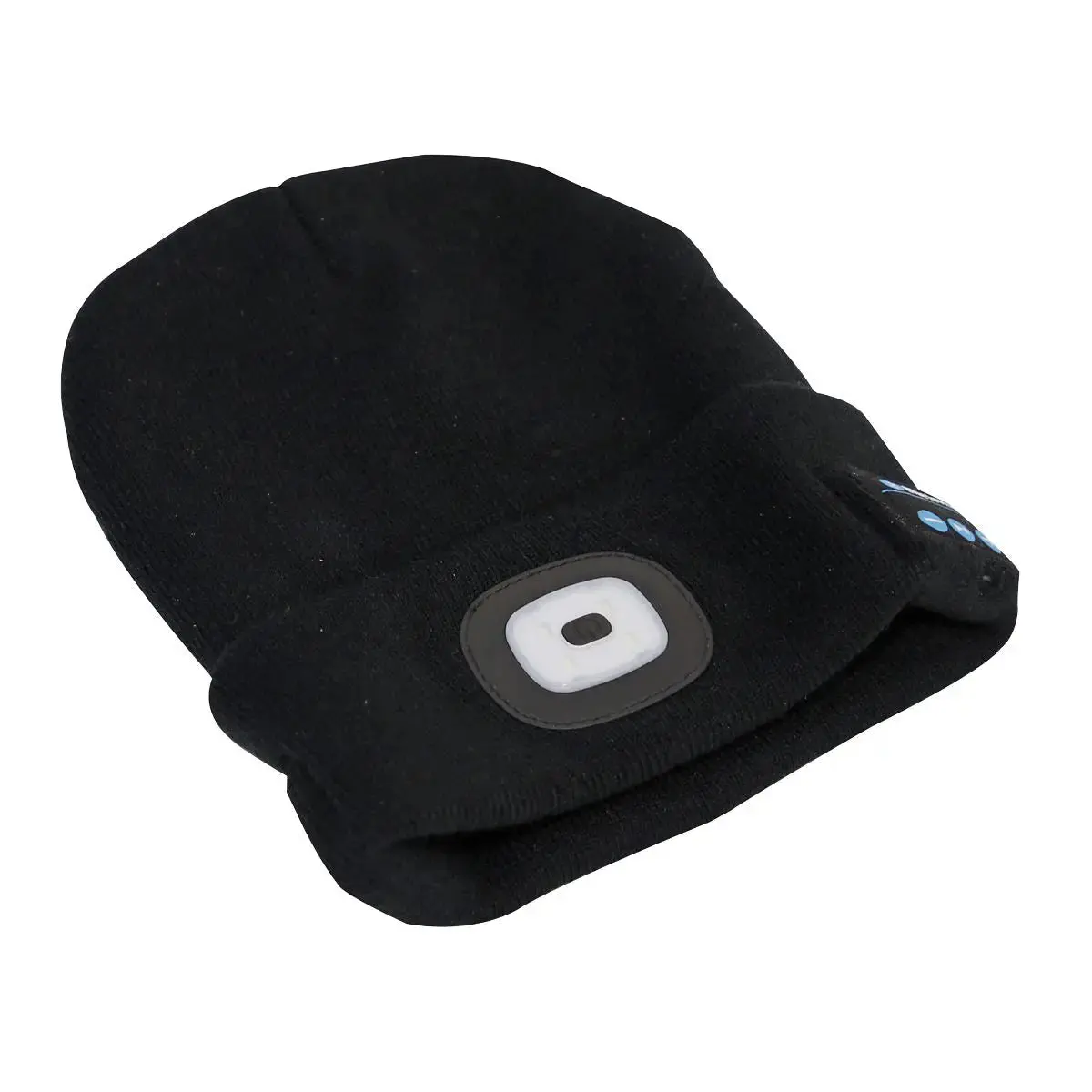 Sealey Beanie Hat 4 Smd Led Head Light With Wireless Headphones Usb Rechargeable 1