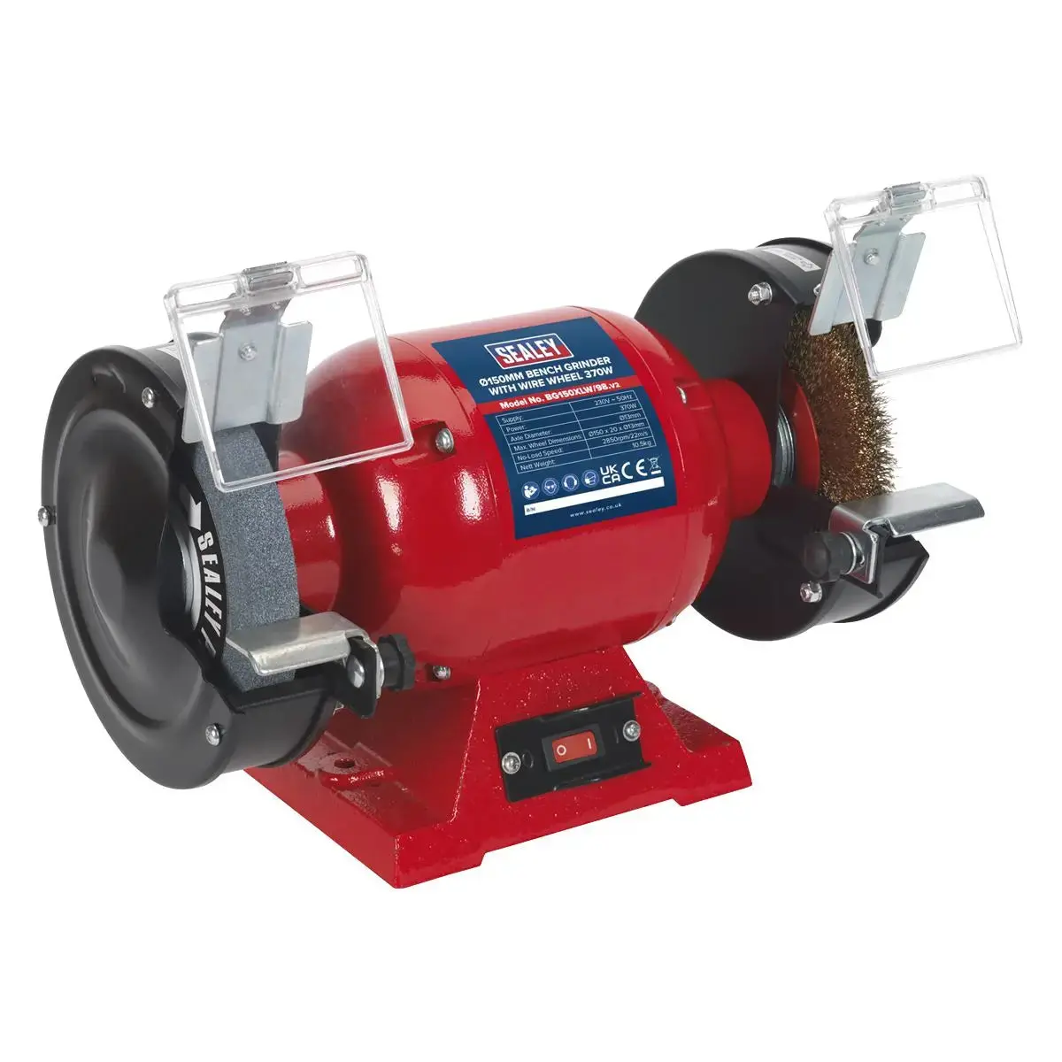 Sealey Bench Grinder Ø150mm With Wire Wheel 370W/230V 1