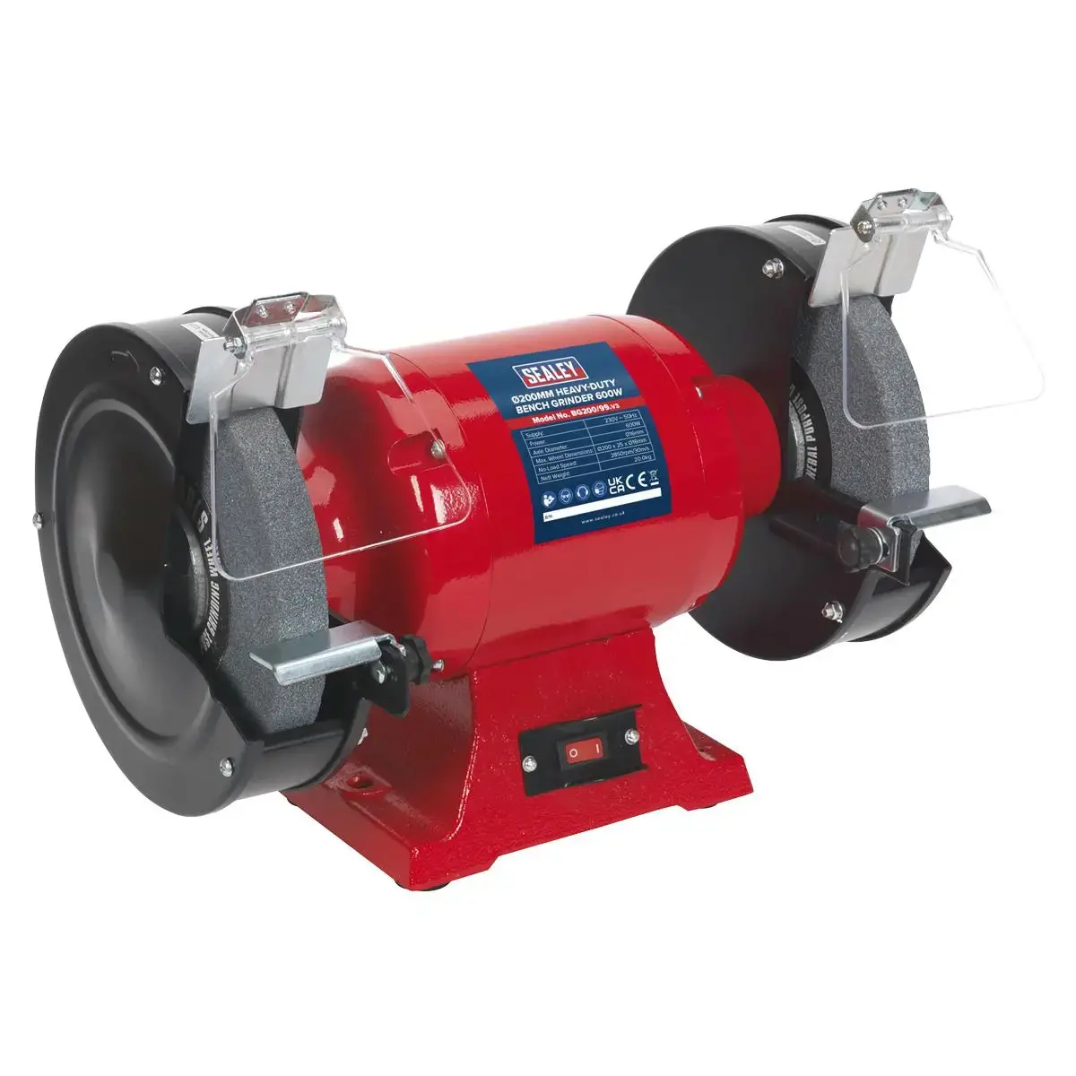 Sealey Bench Grinder Ø200mm 600W/230V Heavy-Duty 1
