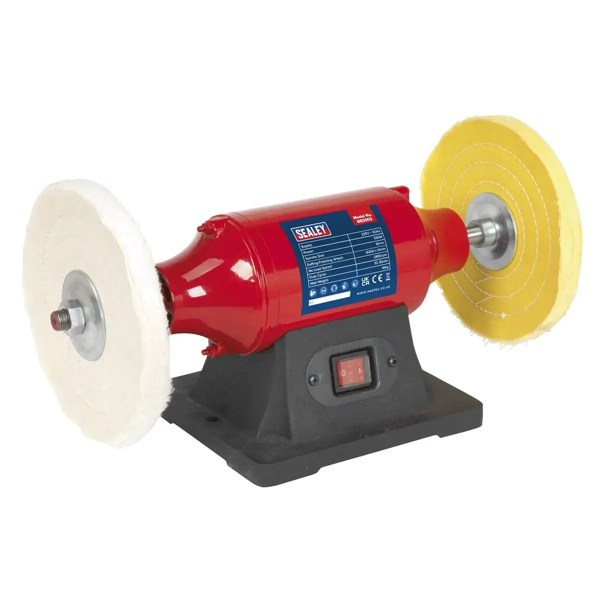 Sealey Bench Mounting Buffer Polisher 230V 550W Smoothing Polishing Metal 1